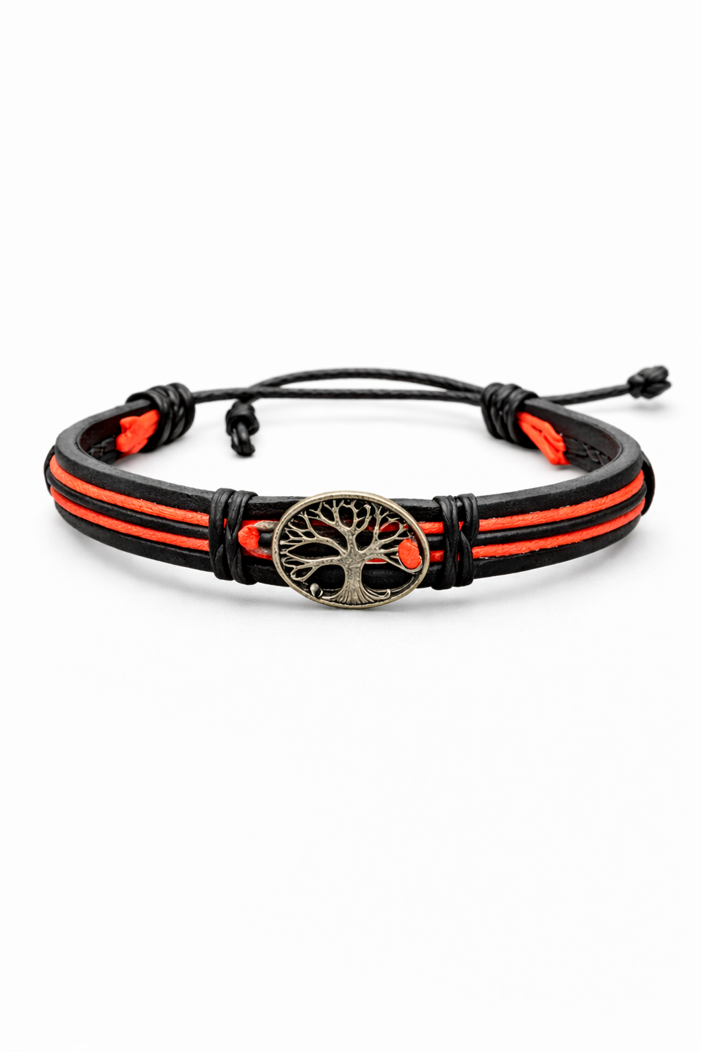 Bracelet Arbre de Vie - Taille Ajustable - Simili Cuir