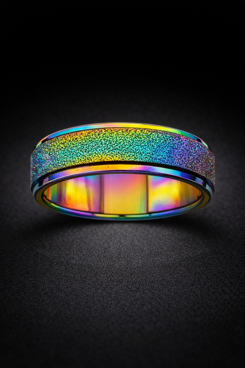Bague Arc-En-Ciel ( Rotative ) - Acier Inoxydable