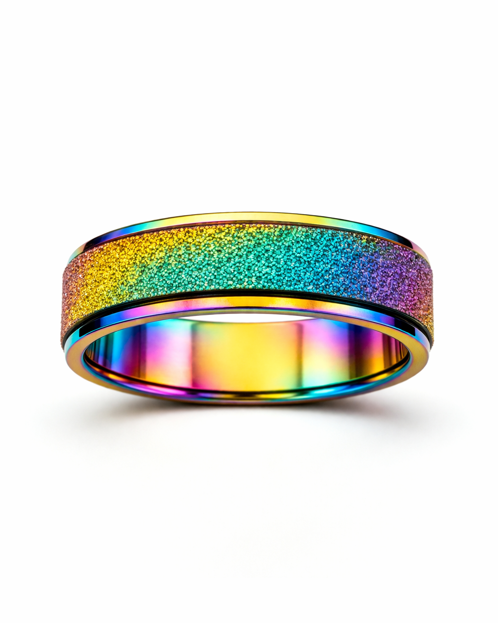 Bague Arc-En-Ciel ( Rotative ) - Acier Inoxydable