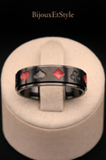 Bague As du Poker ( rotative ) - Acier Inoxydable