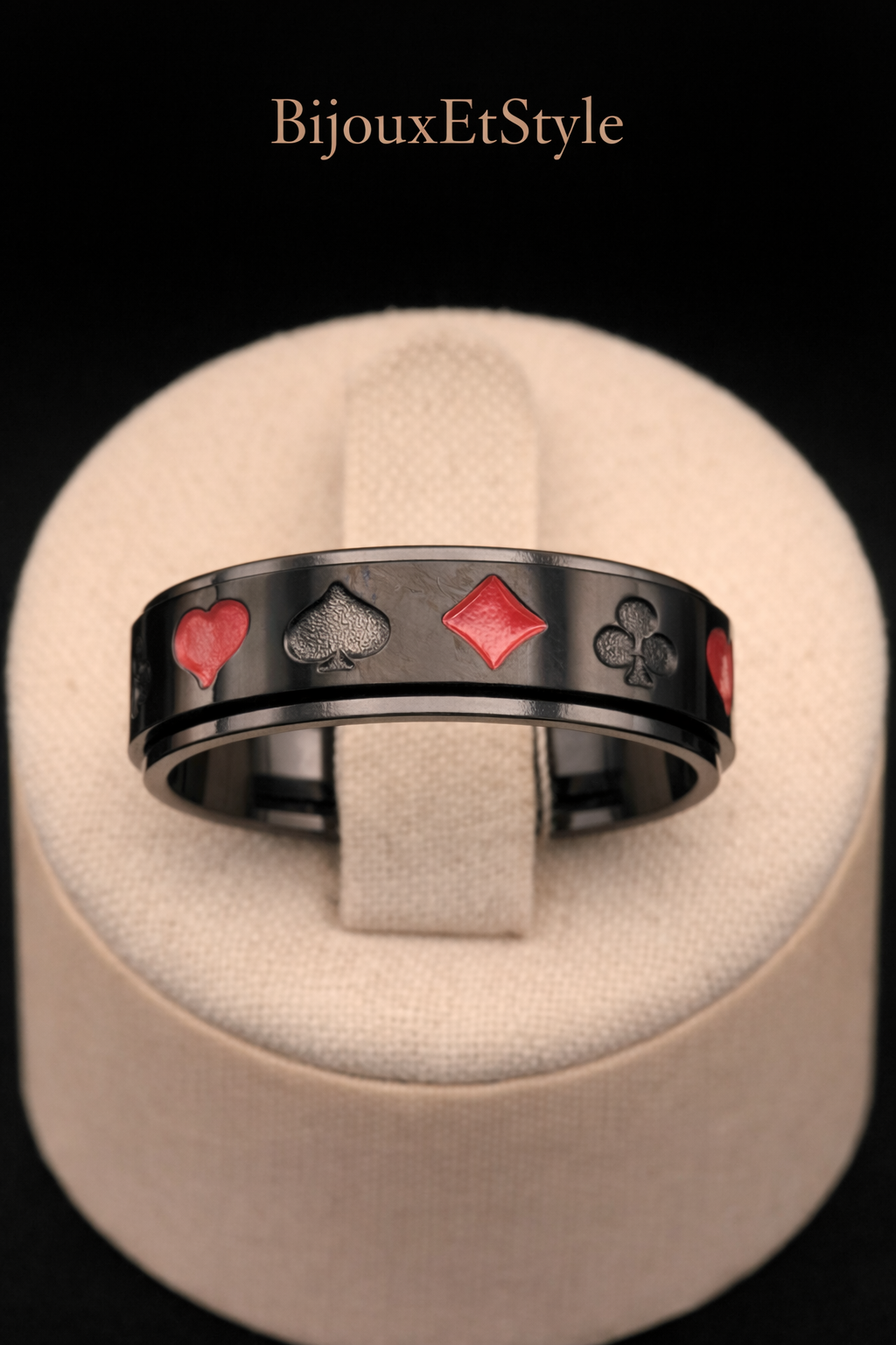 Bague As du Poker ( rotative ) - Acier Inoxydable