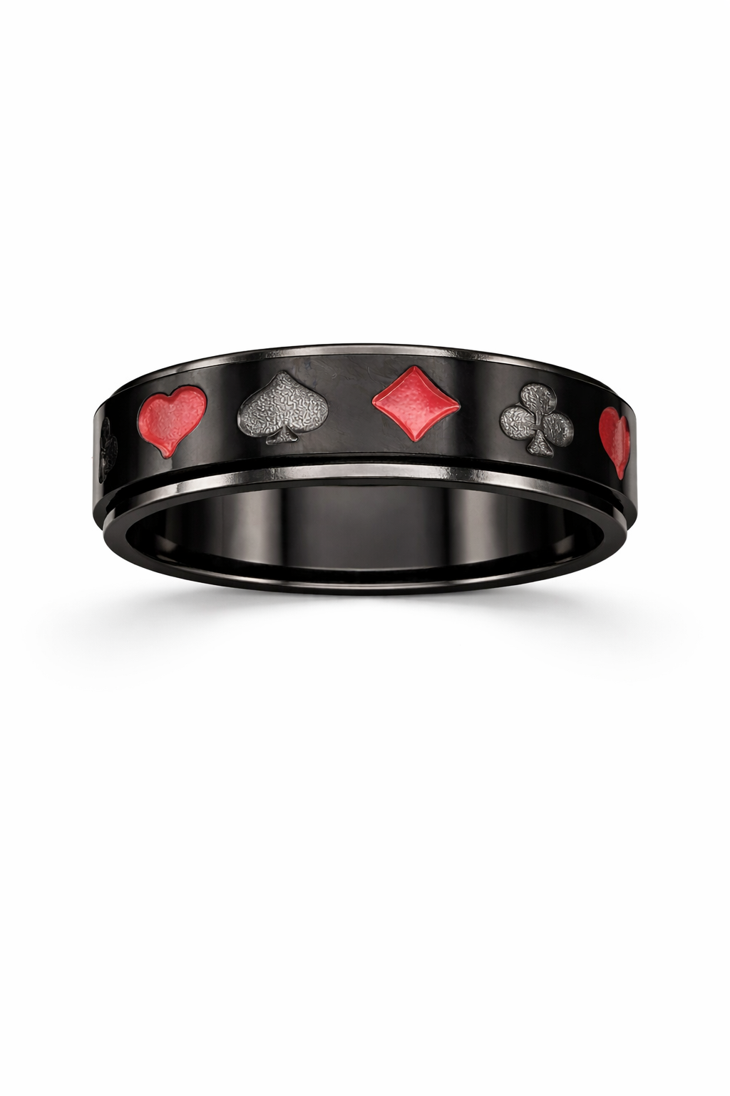 Bague As du Poker ( rotative ) - Acier Inoxydable