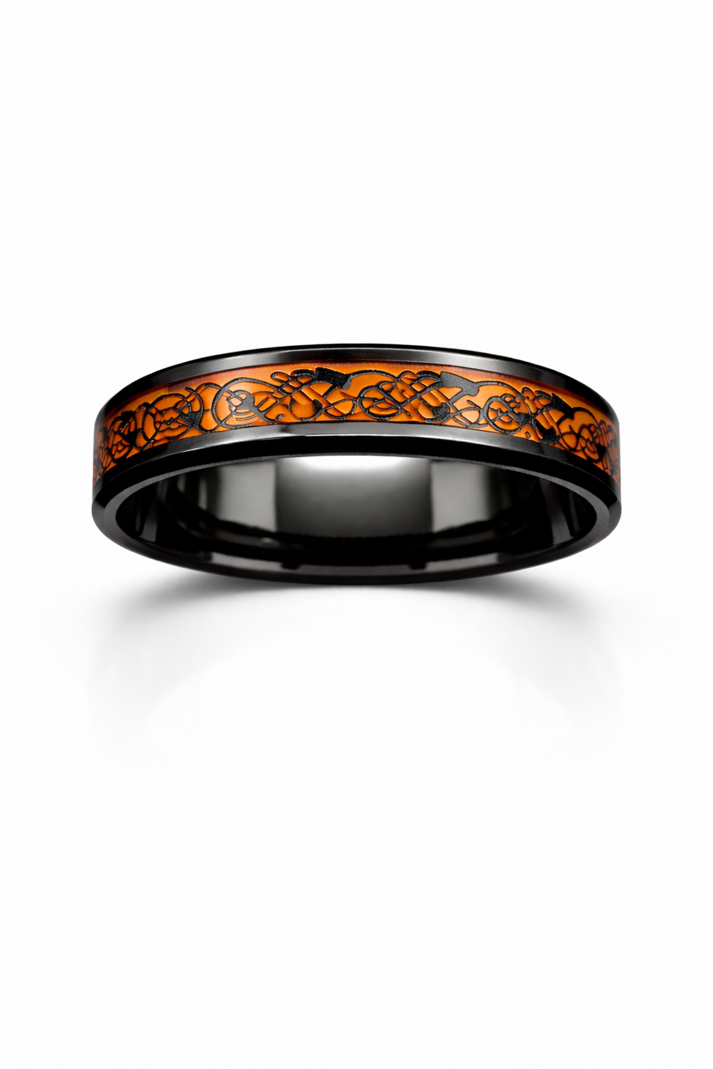 Bague Cendre du Dragon Noctis Ardent - Acier Inoxydable