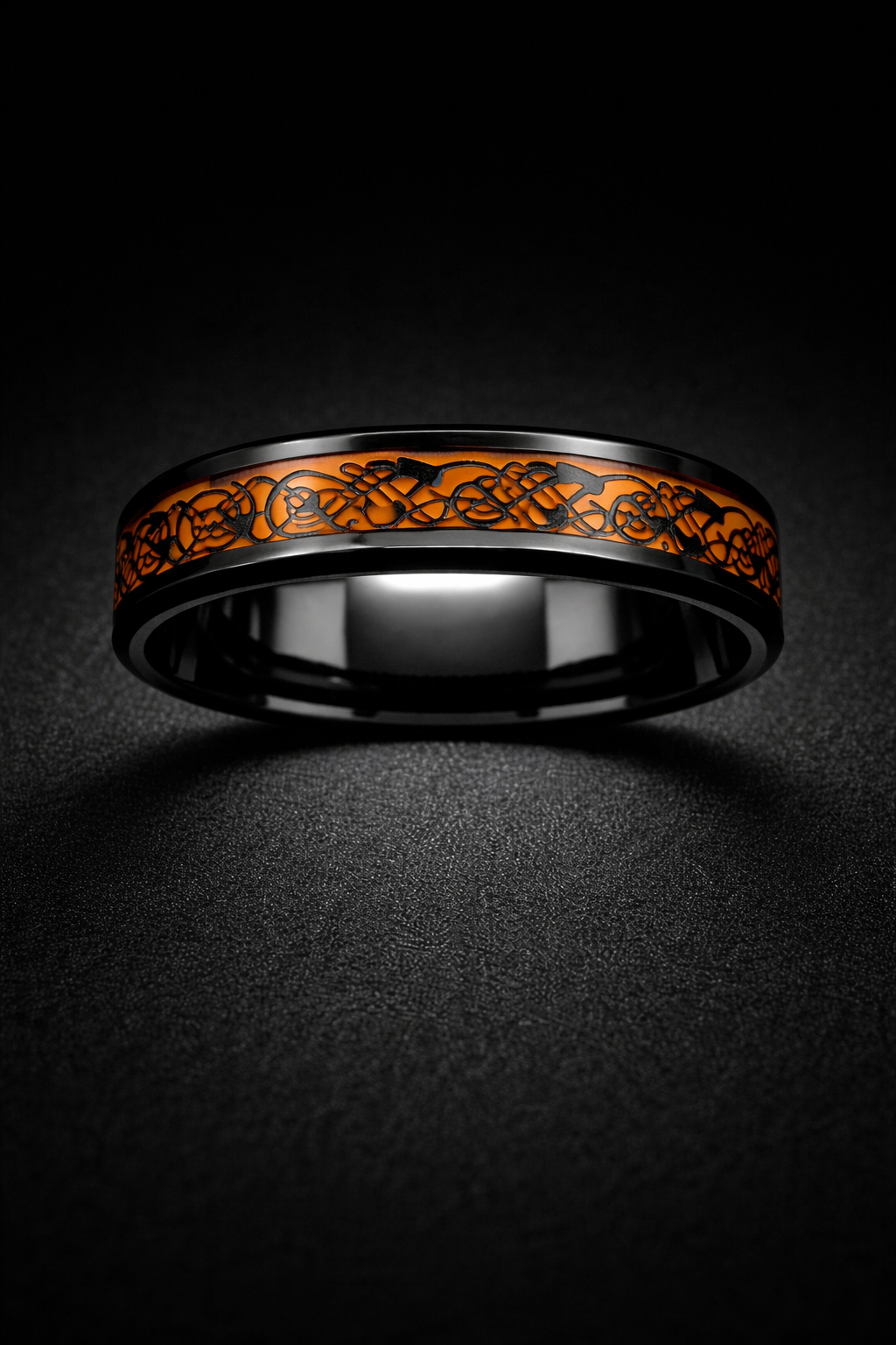 Bague Cendre du Dragon Noctis Ardent - Acier Inoxydable