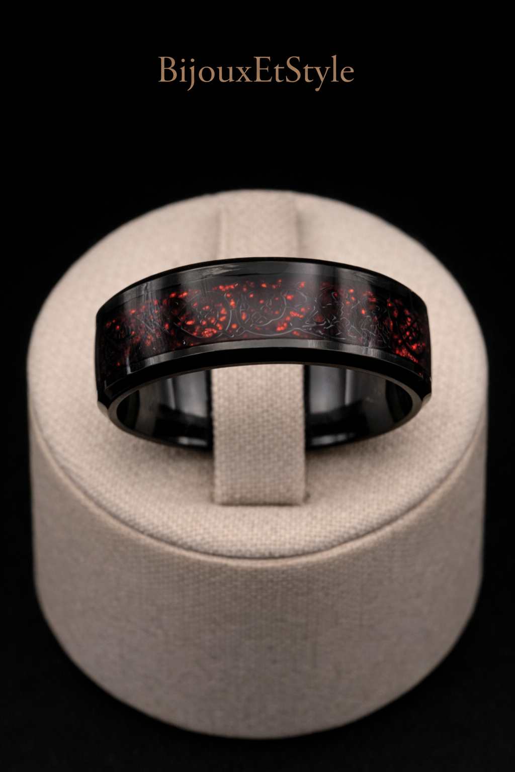 Bague Cendre du Dragon Ardent - Acier Inoxydable