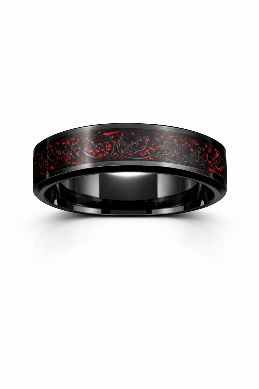 Bague Cendre du Dragon Ardent - Acier Inoxydable