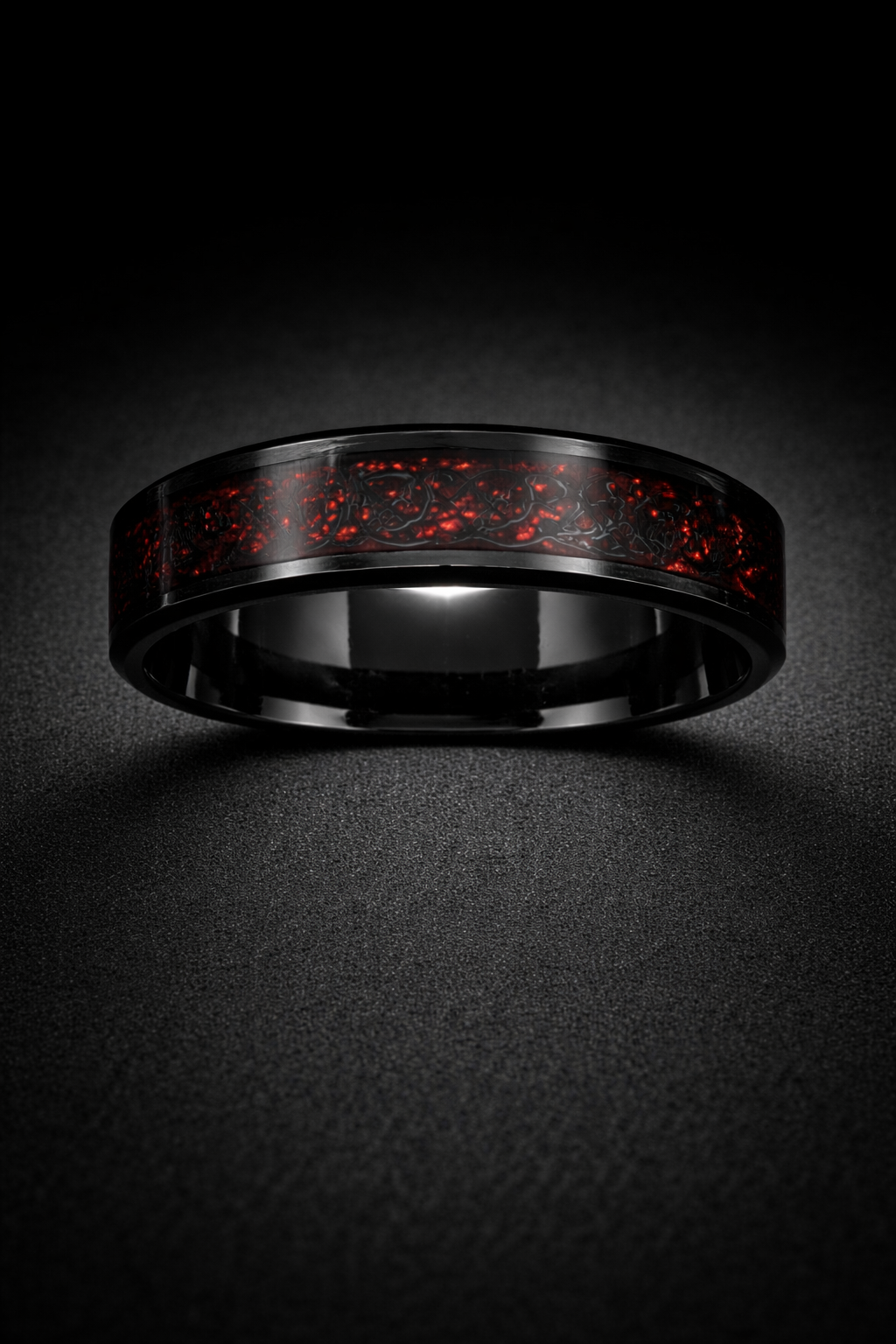 Bague Cendre du Dragon Ardent - Acier Inoxydable