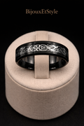 Bague Cendre du Dragon Éclipse Souveraine - Acier Inoxydable