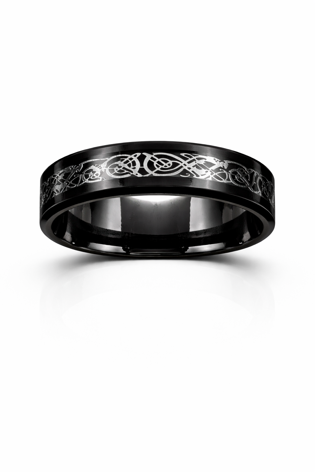 Bague Cendre du Dragon Éclipse Souveraine - Acier Inoxydable