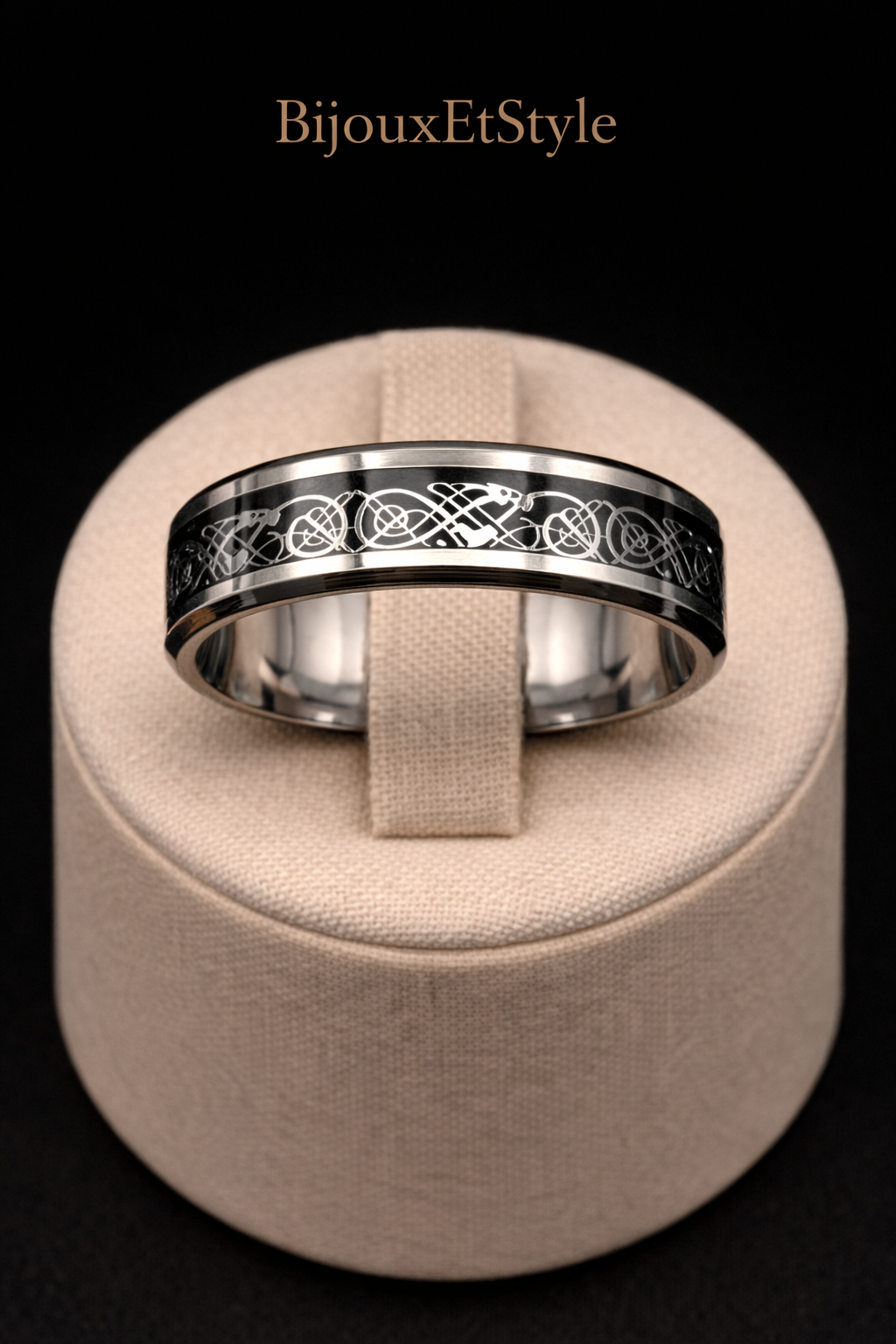 Bague Cendre du Dragon Serment D'Obsidienne - Acier Inoxydable