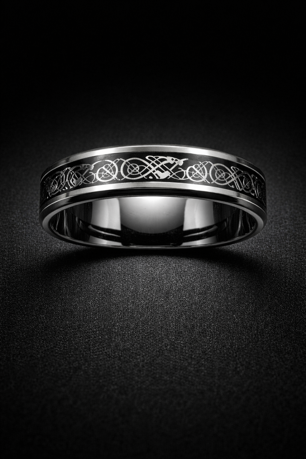 Bague Cendre du Dragon Serment D'Obsidienne - Acier Inoxydable