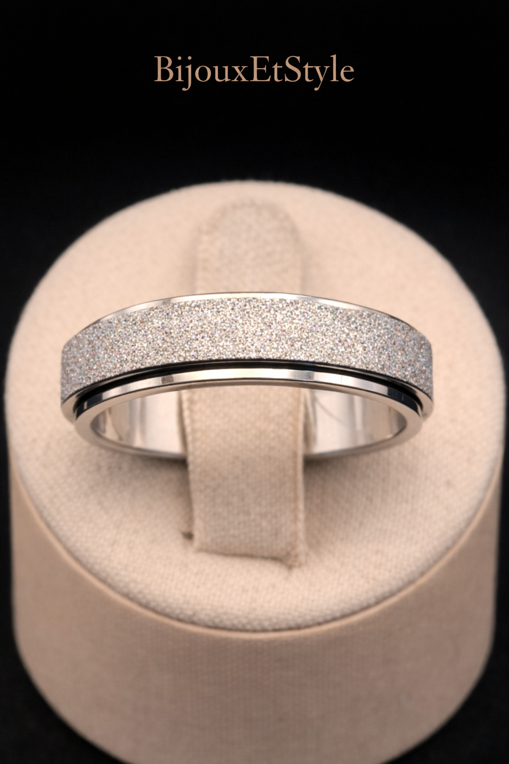 Bague Eclat Cristal ( rotative ) - Acier Inoxydable