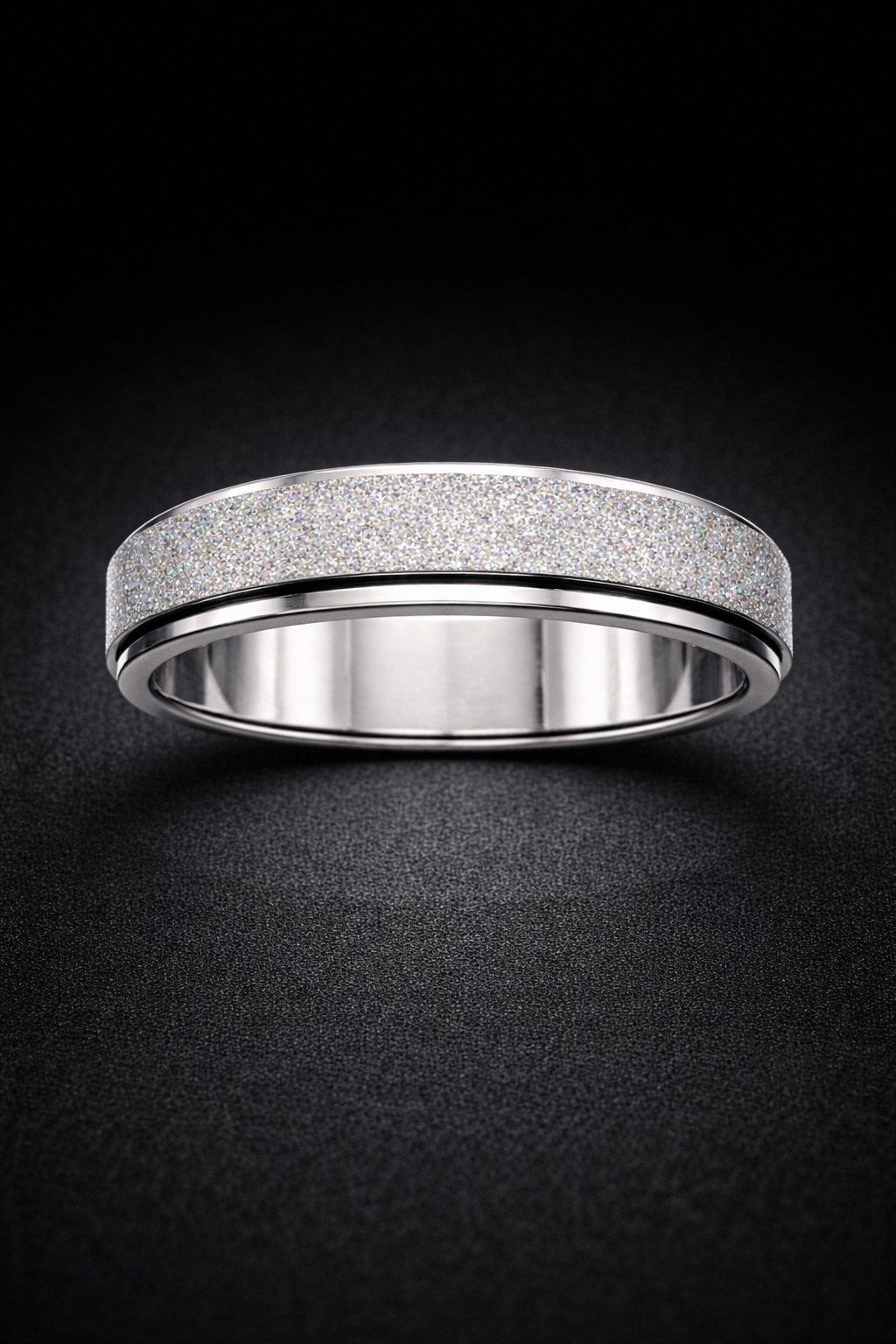 Bague Eclat Cristal ( rotative ) - Acier Inoxydable