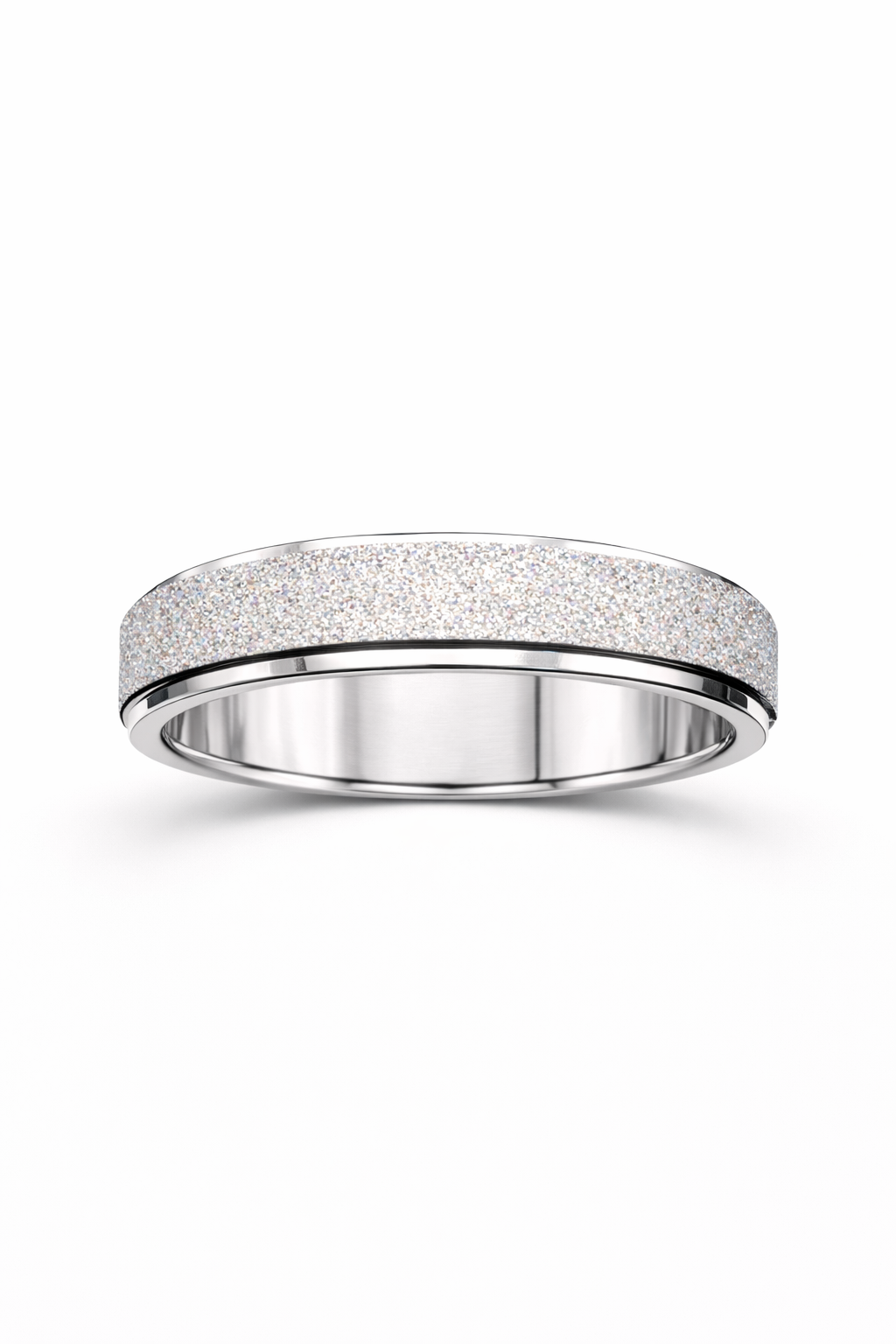 Bague Eclat Cristal ( rotative ) - Acier Inoxydable