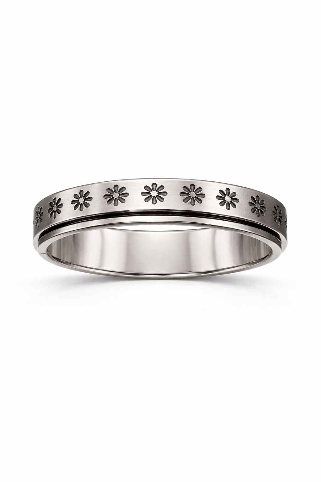 Bague Fleur D'Acier ( rotative ) - Acier Inoxydable