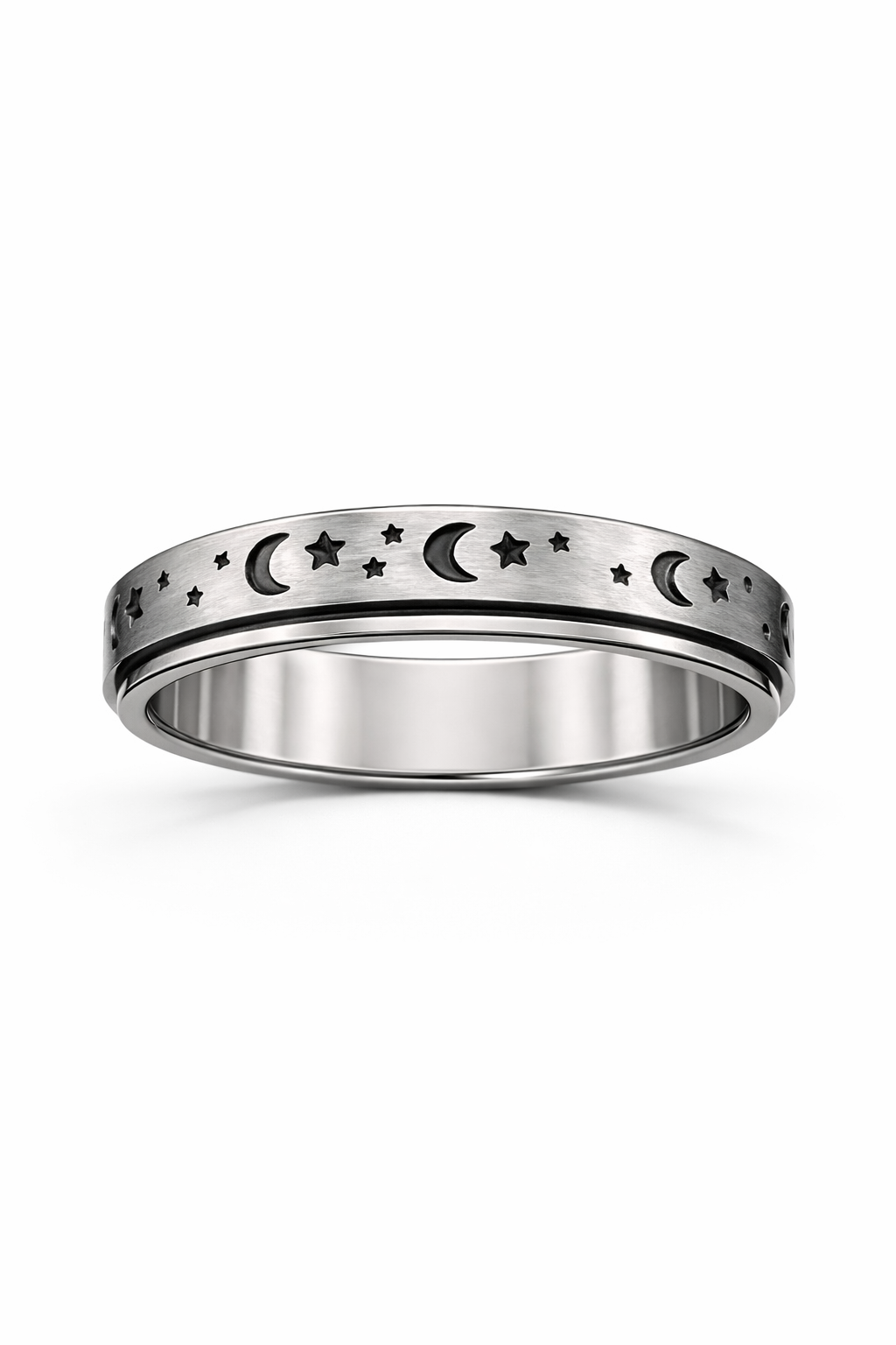 Bague Nuit Etoilée ( rotative ) - Acier Inoxydable