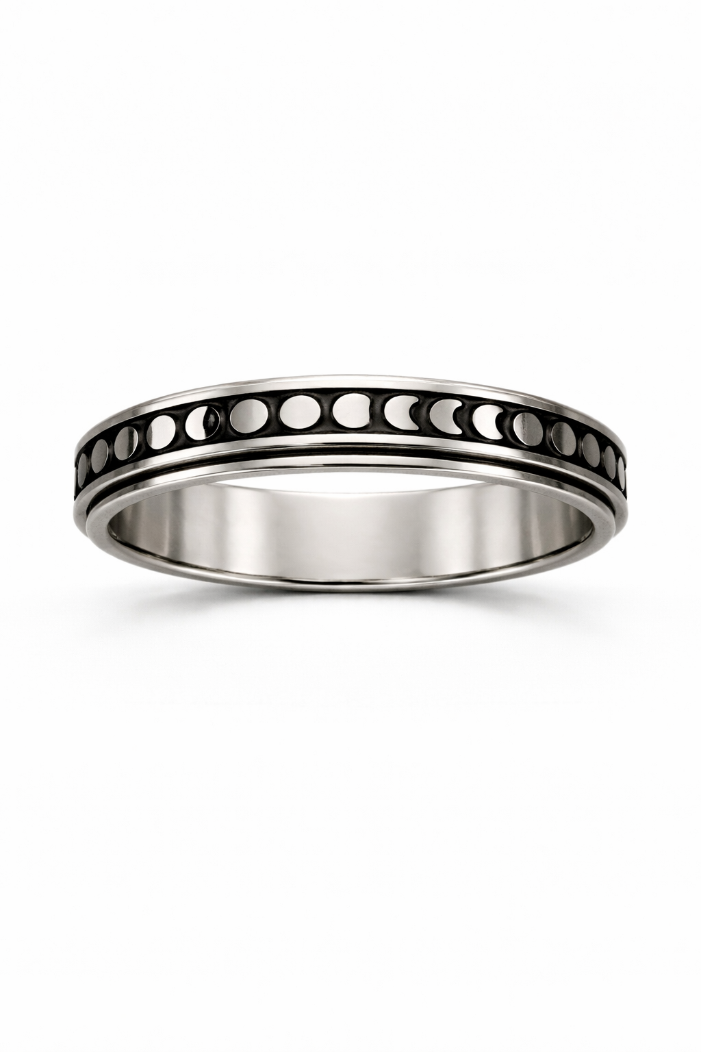Bague Phases Astrales ( rotative ) - Acier Inoxydable