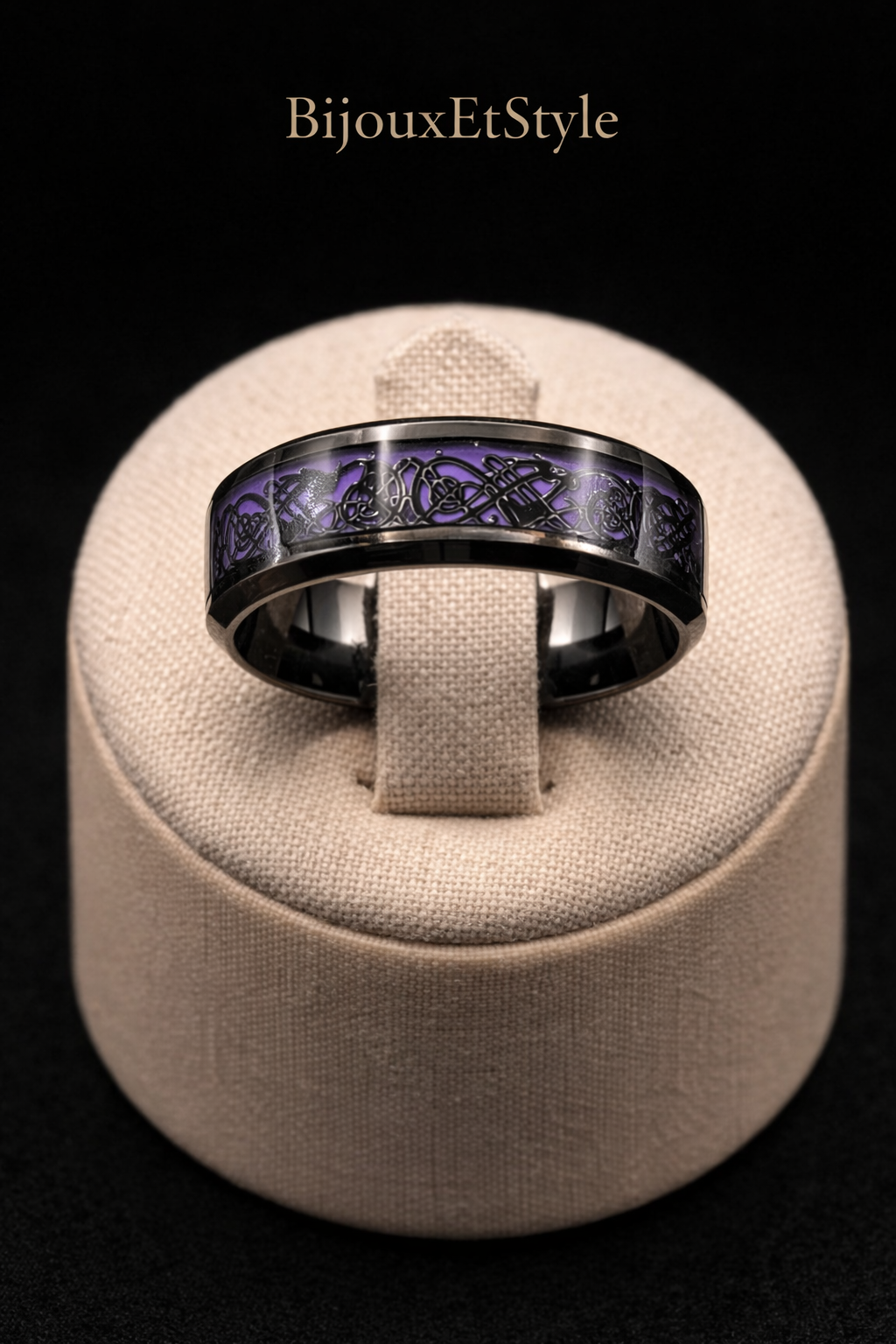 Bague Cendre du Dragon Runique - Acier Inoxydable