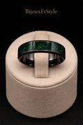Bague Cendre du Dragon Émeraude - Acier Inoxydable