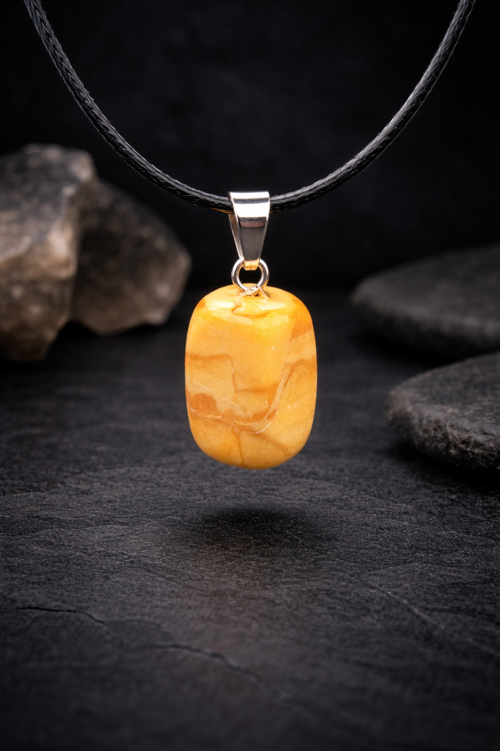 Pendentif Agate Jaune - Pierre Naturelle