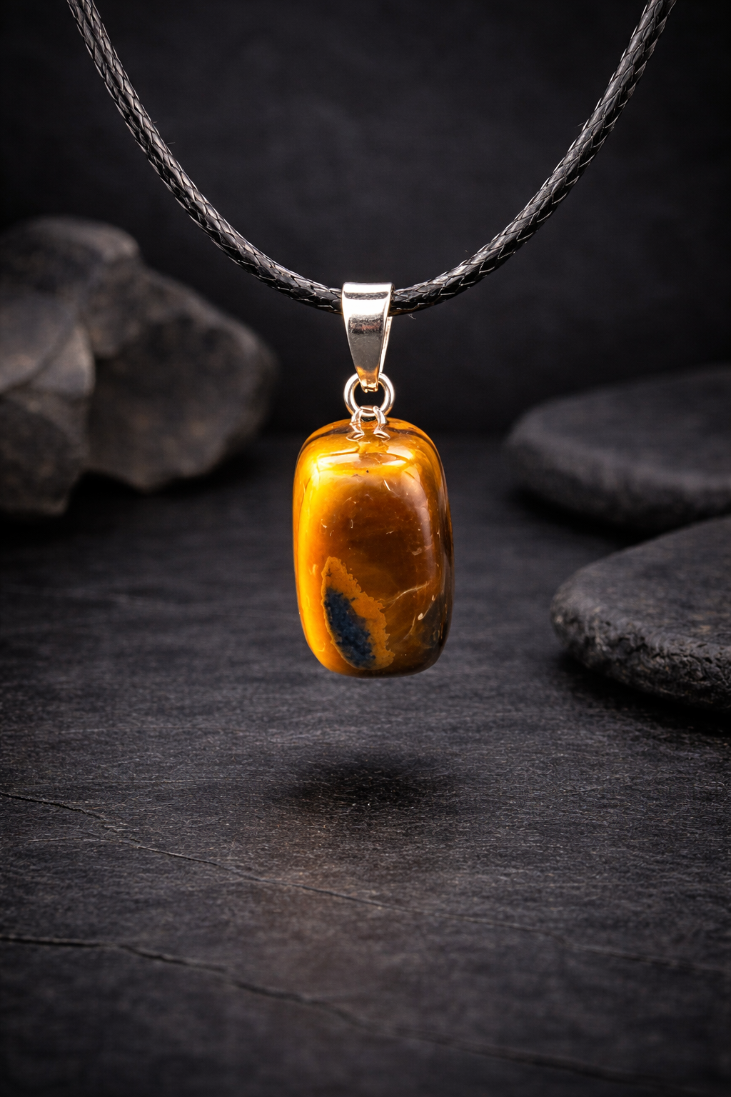 Pendentif Oeil de Tigre - Pierre Naturelle