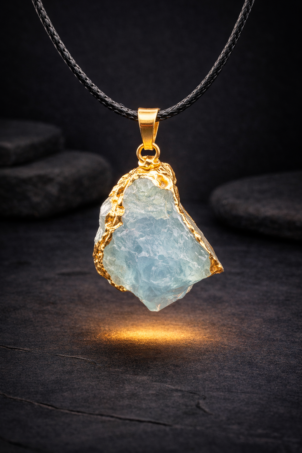 Pendentif en Fluorite Naturelle - Pierre Naturelle Brute Energetique