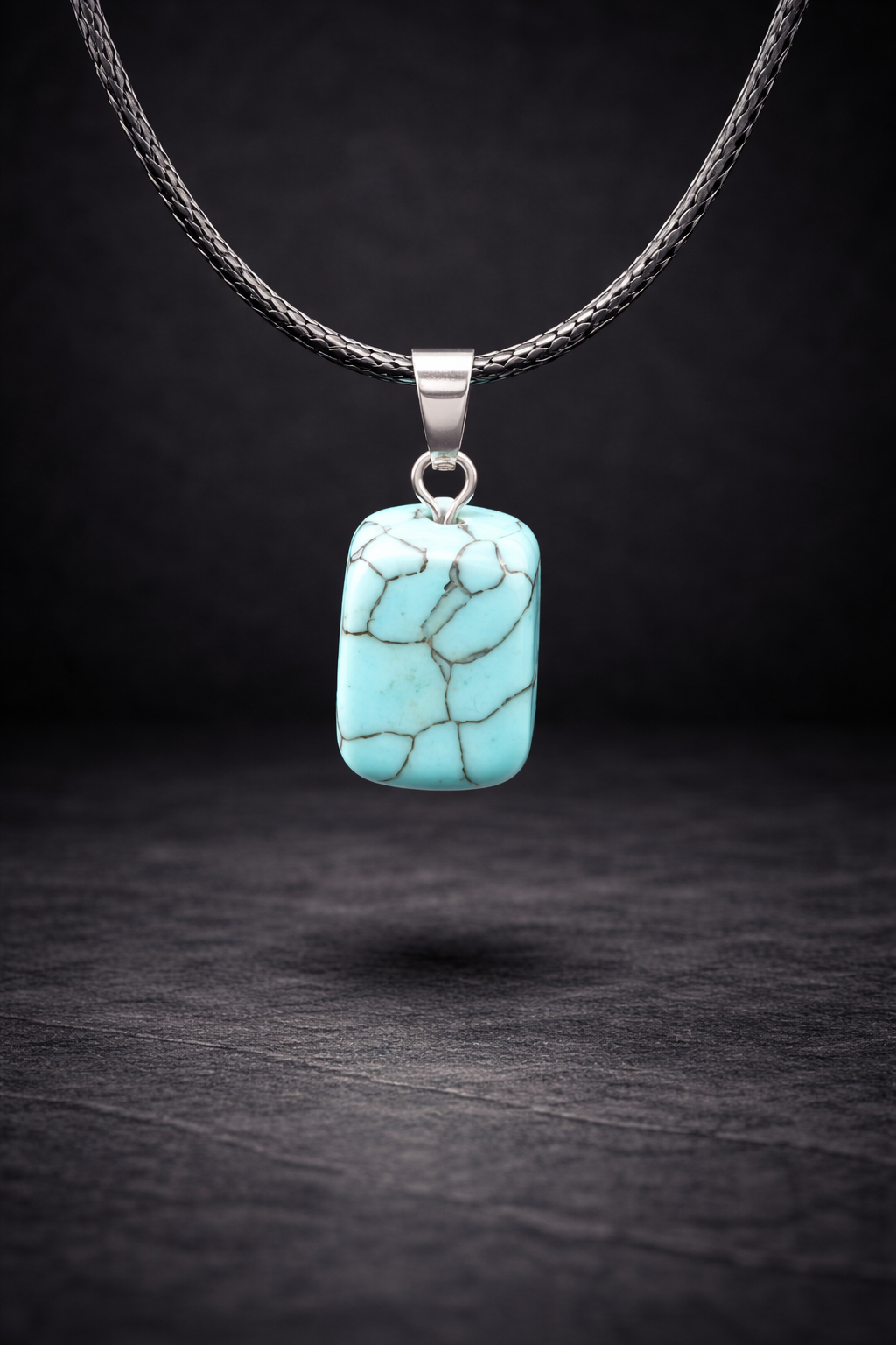 Pendentif Magnésite Turquoise - Pierre Naturelle