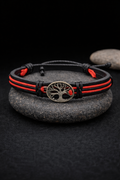 Bracelet Arbre de Vie - Taille Ajustable - Simili Cuir