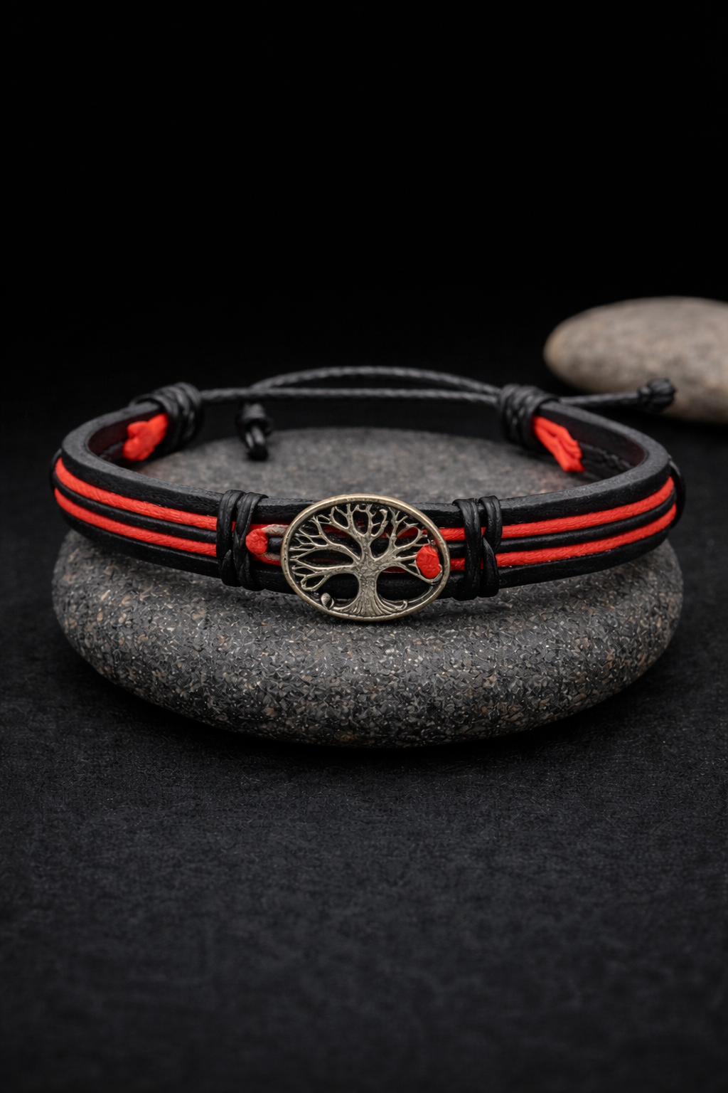 Bracelet Arbre de Vie - Taille Ajustable - Simili Cuir