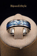 Bague Cendre du Dragon Azur - Acier Inoxydable