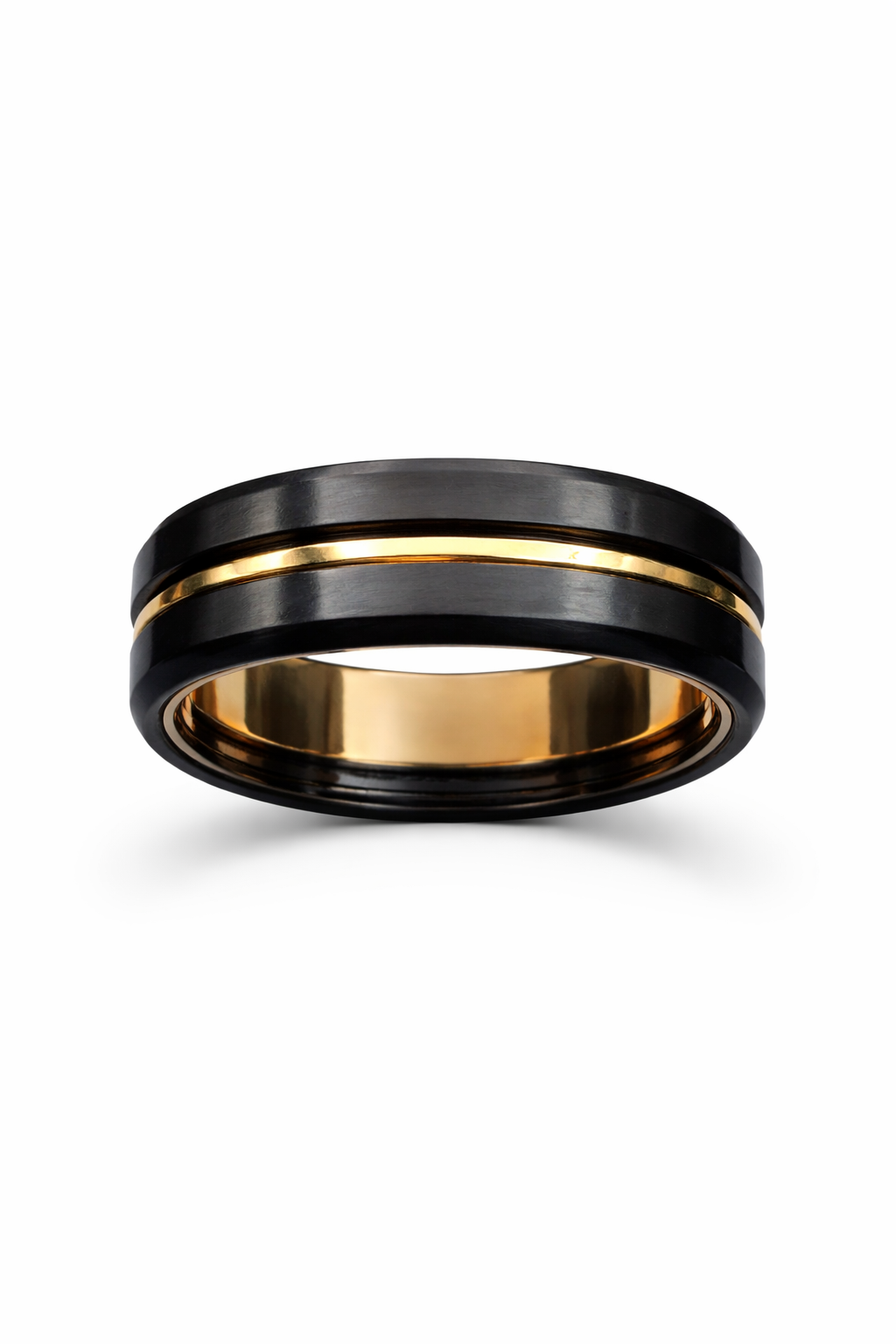 Bague Frontière Dorée ( Rotative ) - Acier Inoxydable