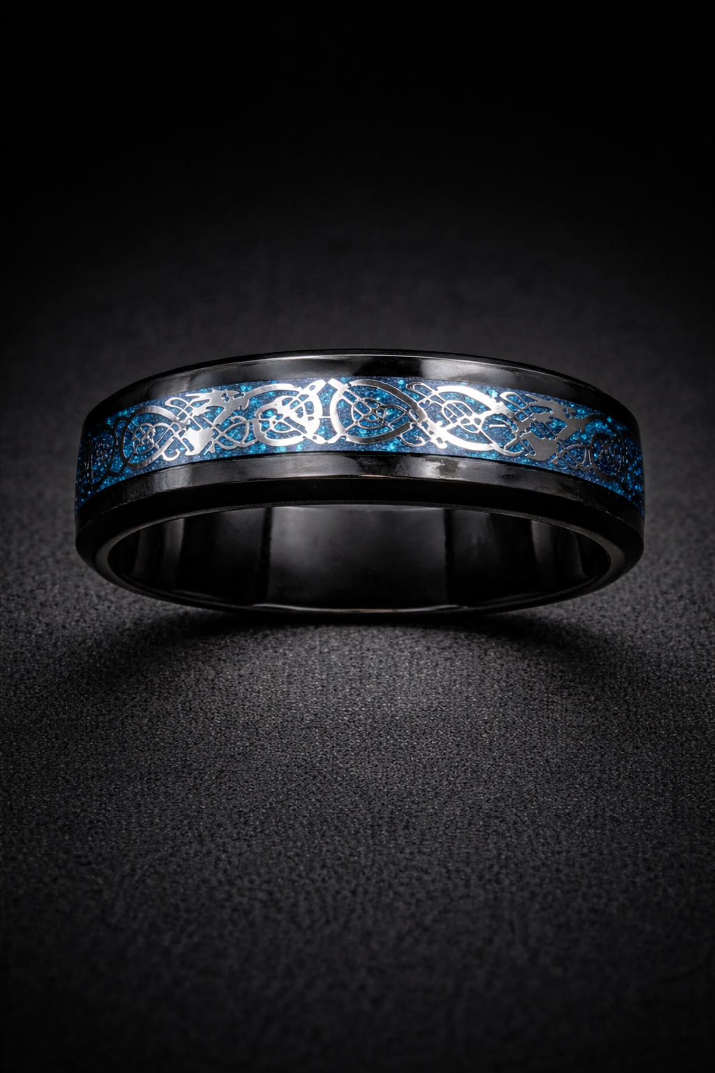 Bague Cendre du Dragon Abyssal - Acier Inoxydable