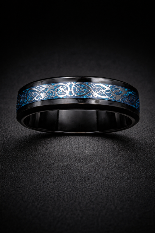 Bague Cendre du Dragon Abyssal - Acier Inoxydable