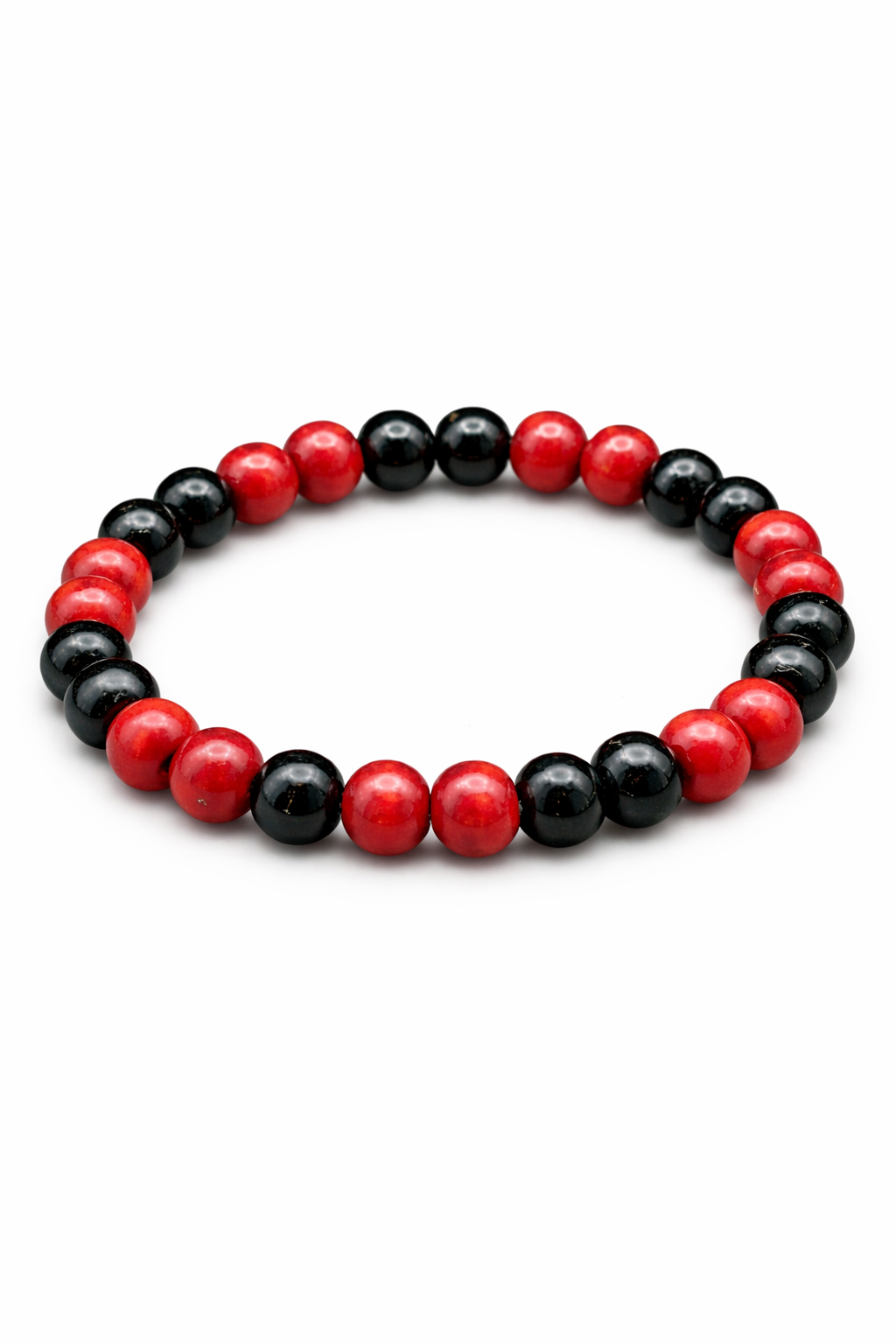 Bracelet Éclipse Écarlate  - Taille Ajustable - Perles