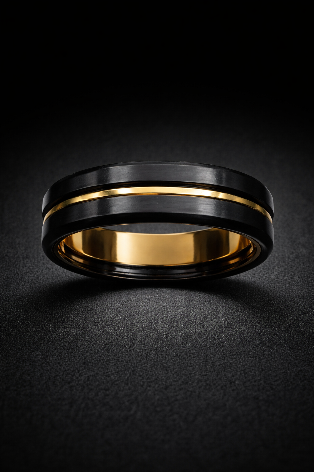 Bague Frontière Dorée ( Rotative ) - Acier Inoxydable
