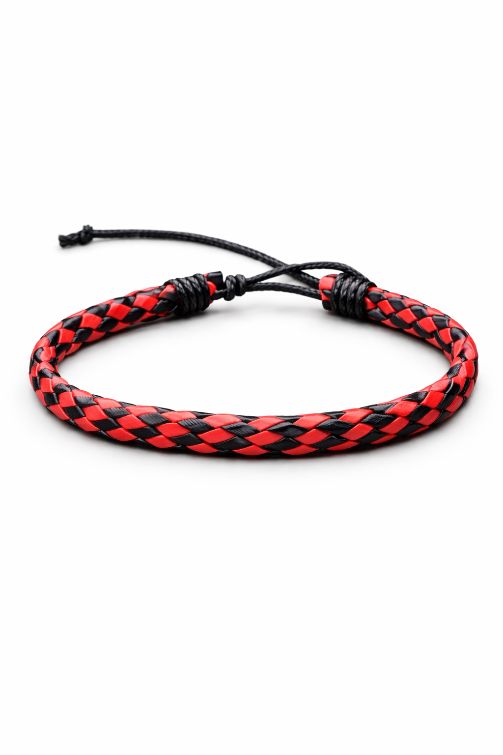 Bracelet Braise Écarlate - Taille Ajustable - Simili Cuir