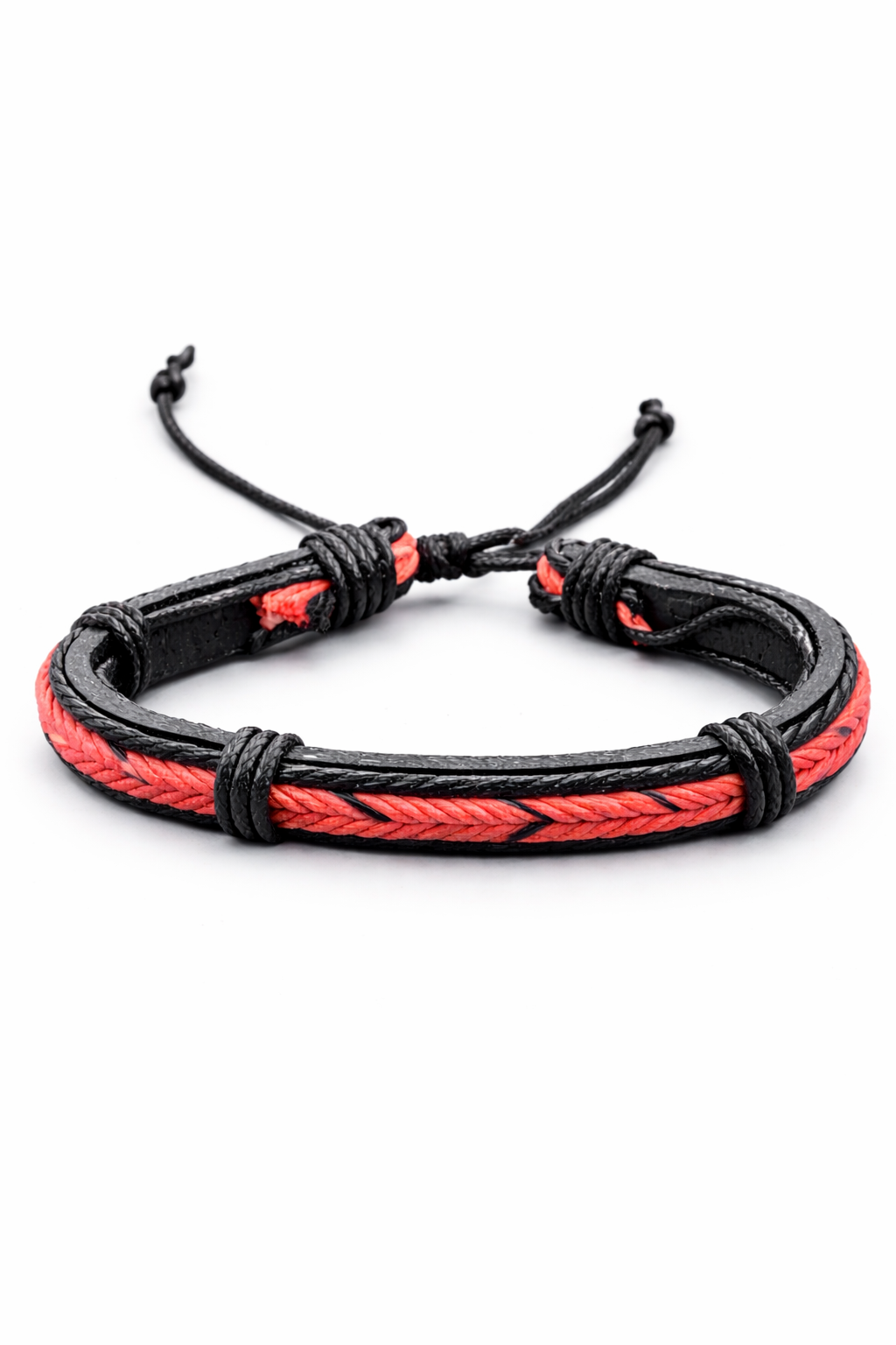 Bracelet “Serment d’Obsidienne” - Taille Ajustable - Simili Cuir