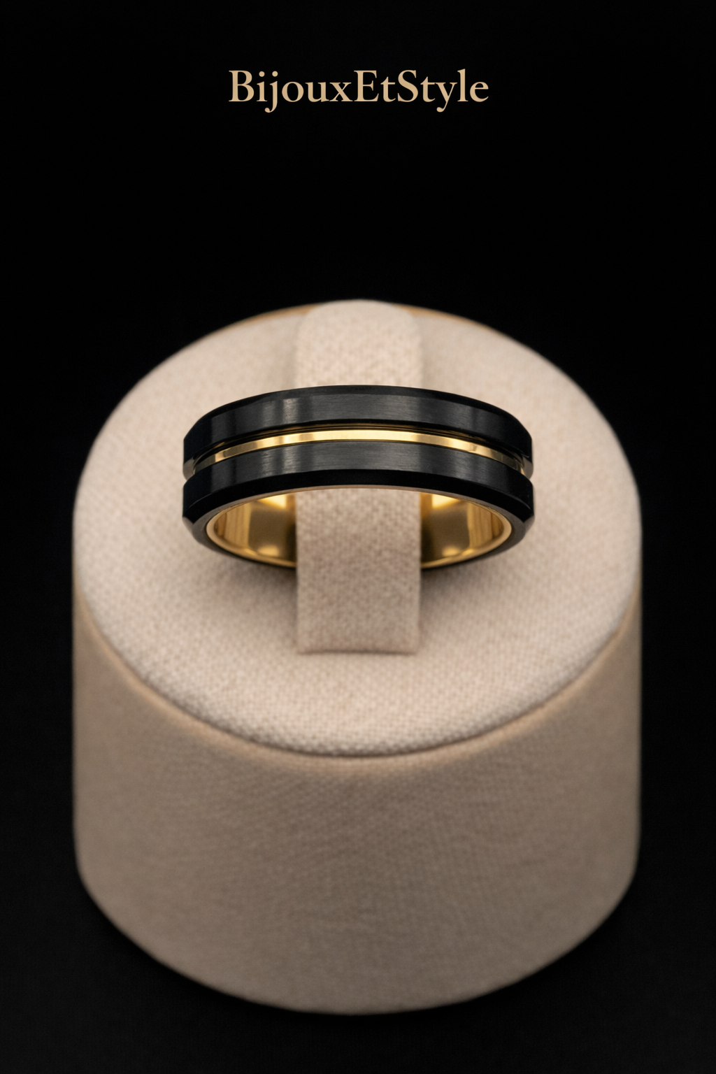 Bague Frontière Dorée ( Rotative ) - Acier Inoxydable