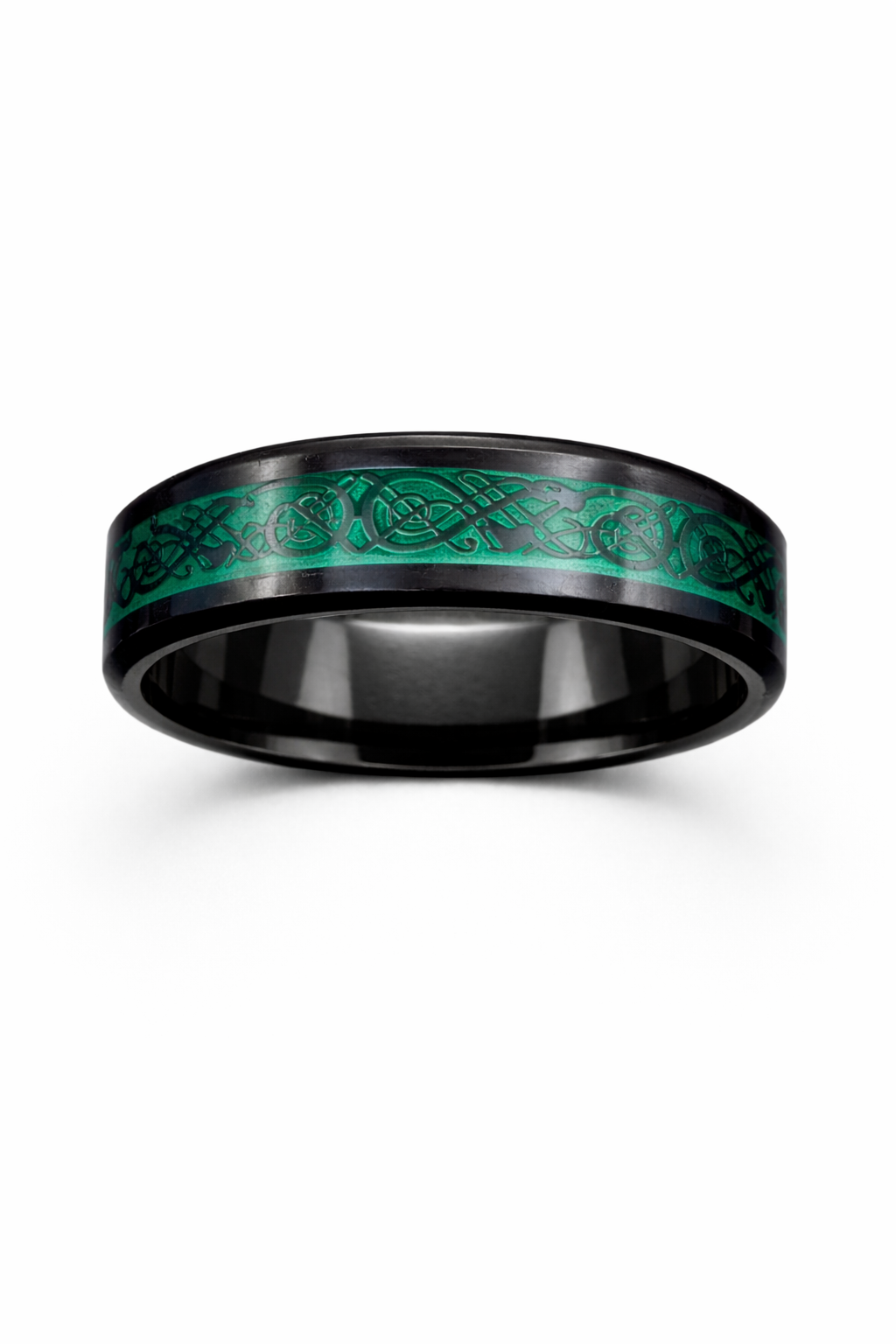 Bague Cendre du Dragon Émeraude - Acier Inoxydable