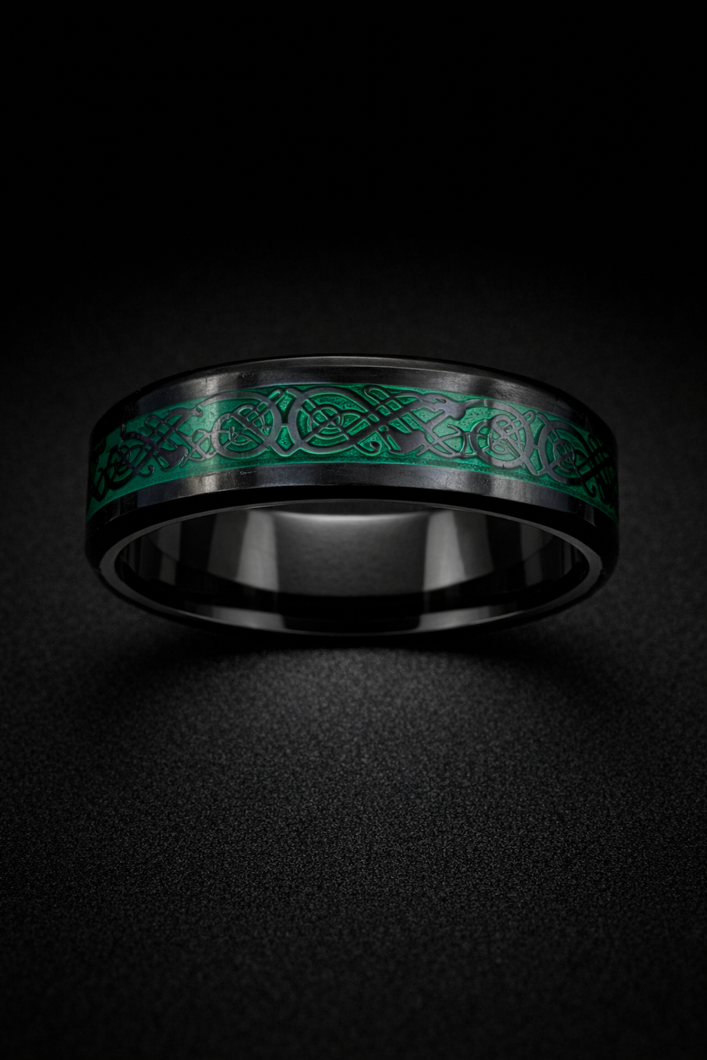 Bague Cendre du Dragon Émeraude - Acier Inoxydable