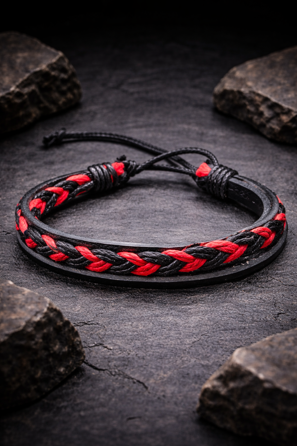 Bracelet Pacte Écarlate - Taille Ajustable - Simili Cuir