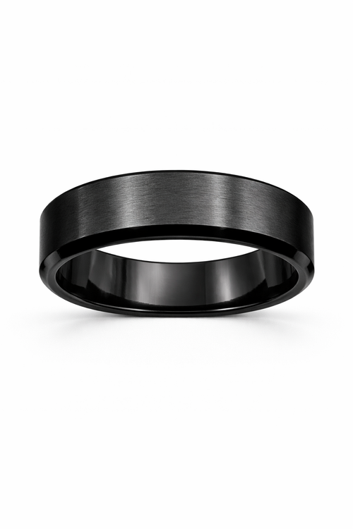 Bague Carbon - Acier Inoxydable
